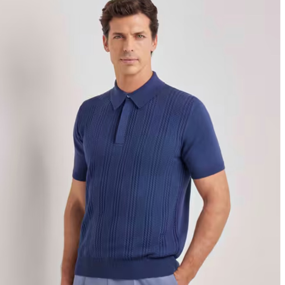 CANALI MENS POLO SHIRT XL CHEST 48